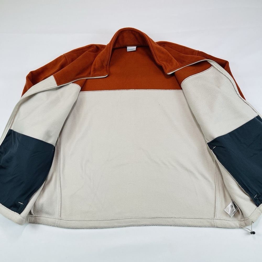 Columbia Full Zip Fleece Jacket Mens Size XXL  Zipped Pockets Adventure Outdoors - Picture 8 of 14